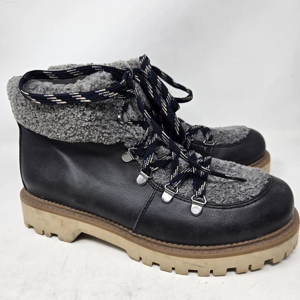 CIRCUS by SAM EDELMAN Kilbourne‎ Faux Fur Winter Lug Boots Size 9